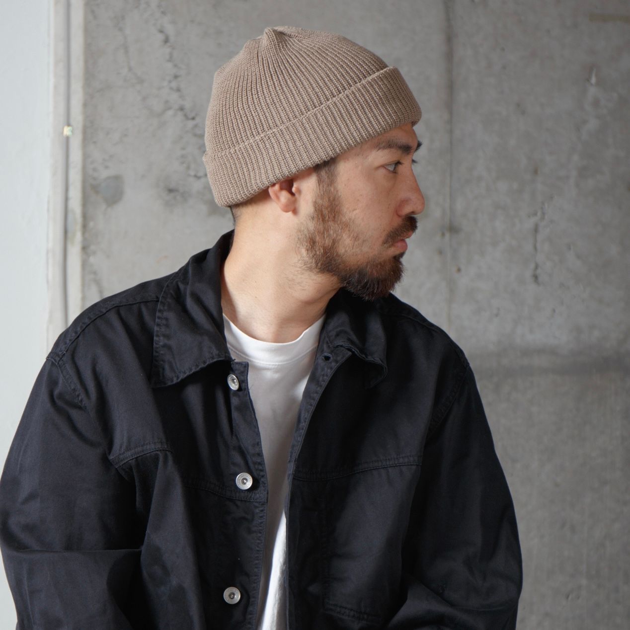 【残り一点】2way Basic Knit Beanie