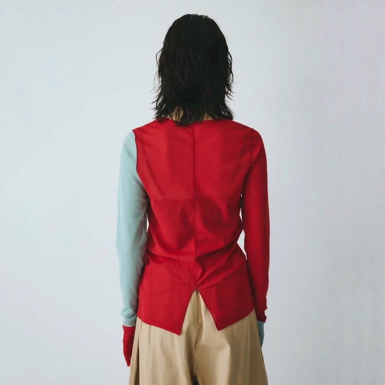 【残り一点】Bi Color Mesh Inner Tops