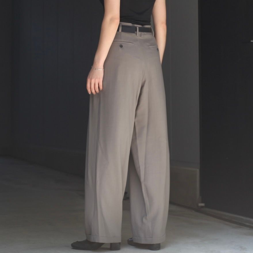 【残り一点】3 Tuck Wool Serge Trousers