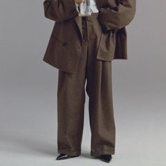 【残り一点】3 Tuck Wool Flannel Trousers