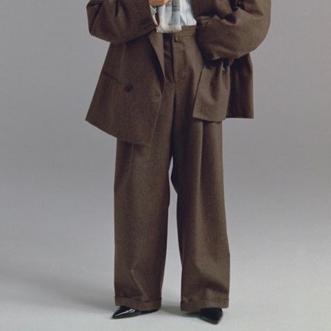 【残り一点】3 Tuck Wool Flannel Trousers