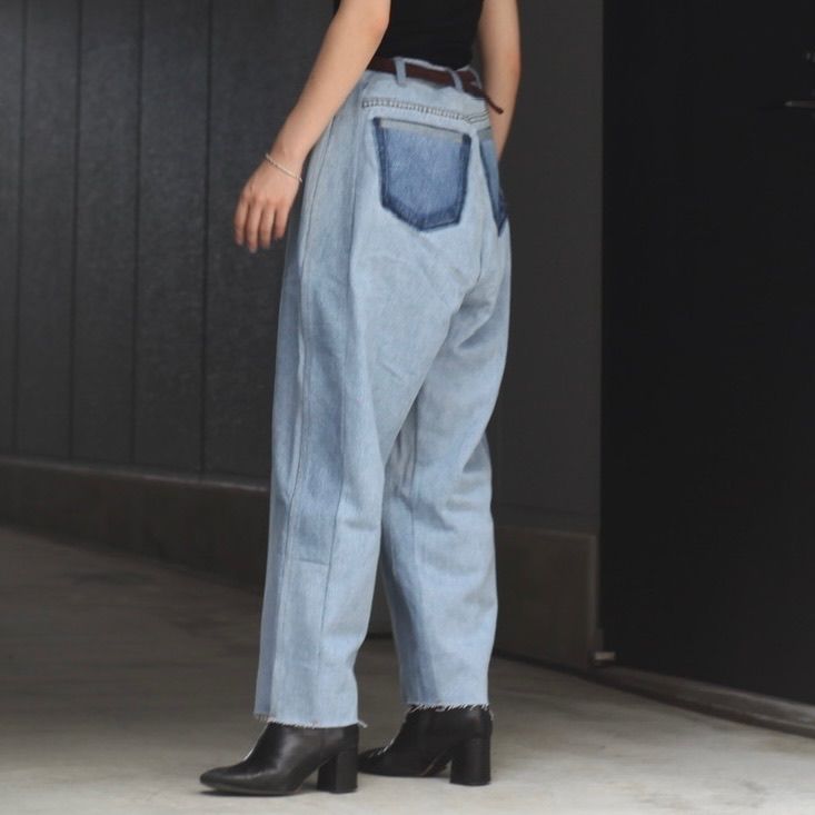 【残り一点】Reconstructed Super Baggy Slacks Denim_2(M)