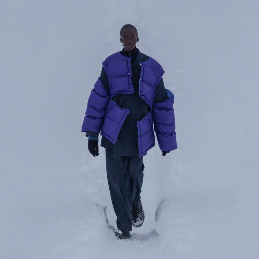 紫 ダブルブレストジャケットとパンツセット XS RAGEBLUE（レイジ