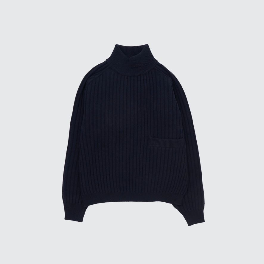【残り一点】Wide Rib Highneck Sweater