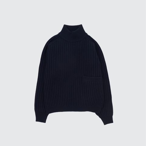 【残り一点】Wide Rib Highneck Sweater