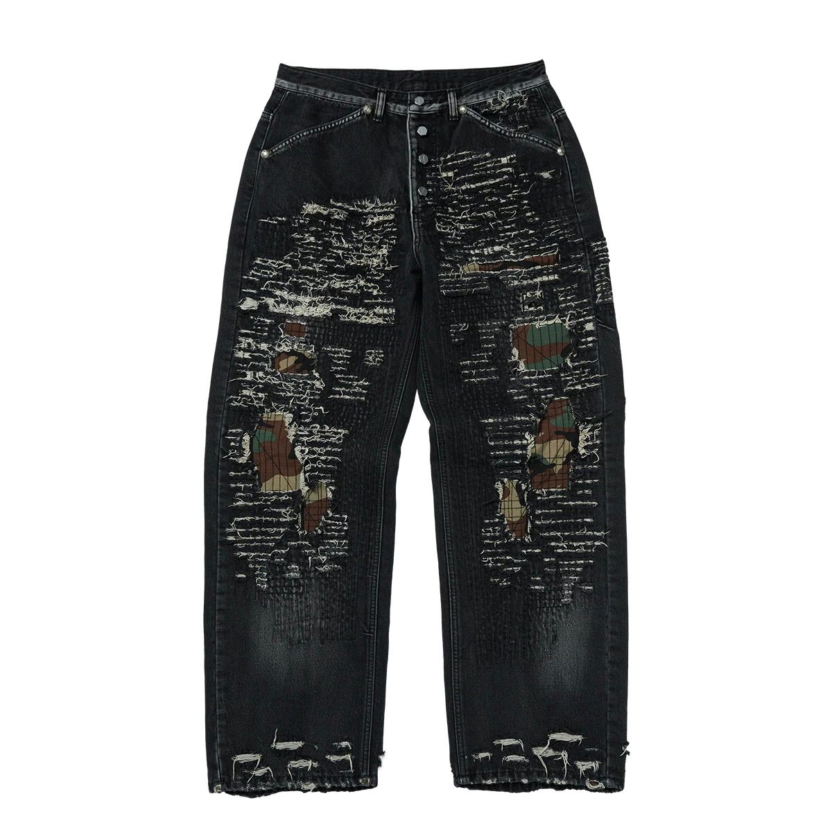 【残り一点】Vintage-Stitched Camo Denim Pants