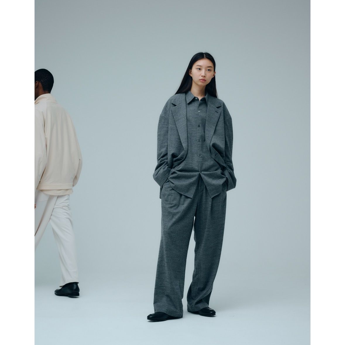 【残り一点】36G Wool Herringbone Double Jacket