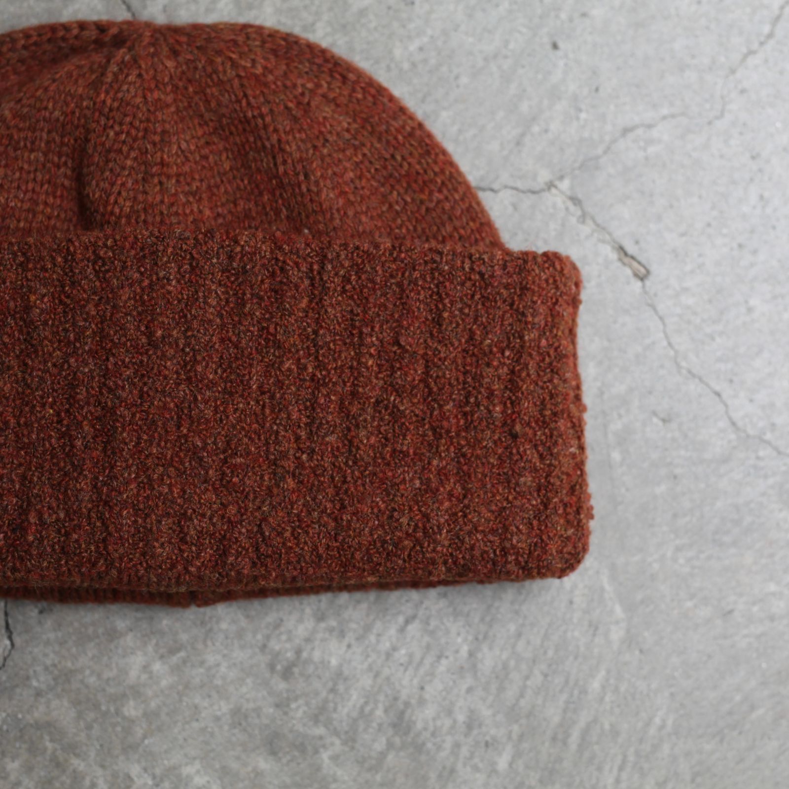 【残りわずか】Wool Knit Cap(BRICK)