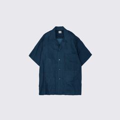 【残り一点】Vintage Pattern Printed Open Collar Shirt