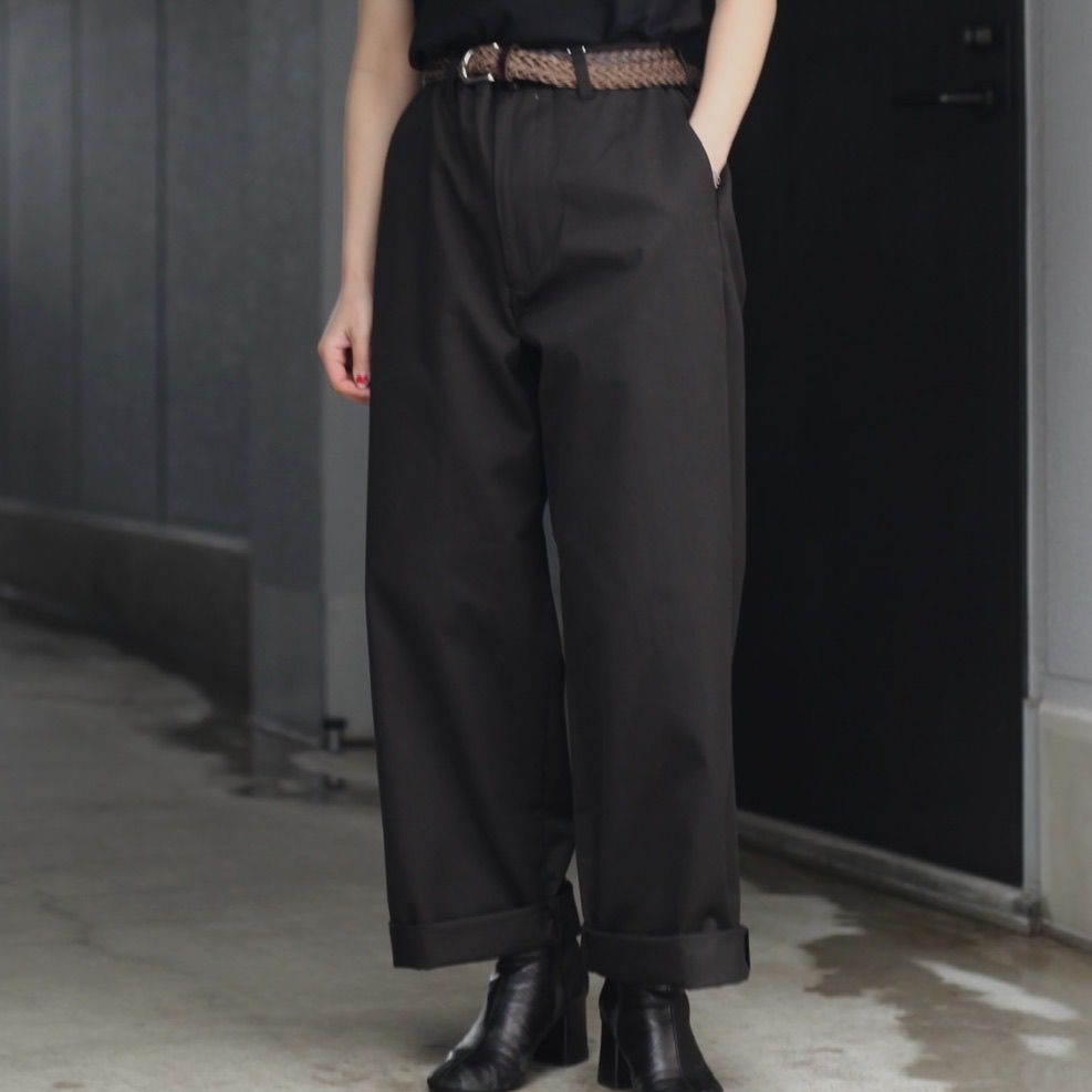 UNIVERSAL PRODUCTS - 【残りわずか】No Tuck Wide Chino Trousers 