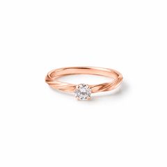 【お取り寄せ注文可能】Half Twist Ring W / Dia(K18 PINK GOLD)