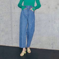 【残り一点】ハイウエストコクーンデニムパンツ