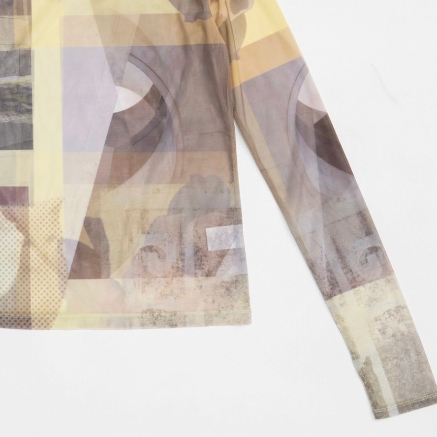 【残り一点】フォトコラージュメッシュトップス