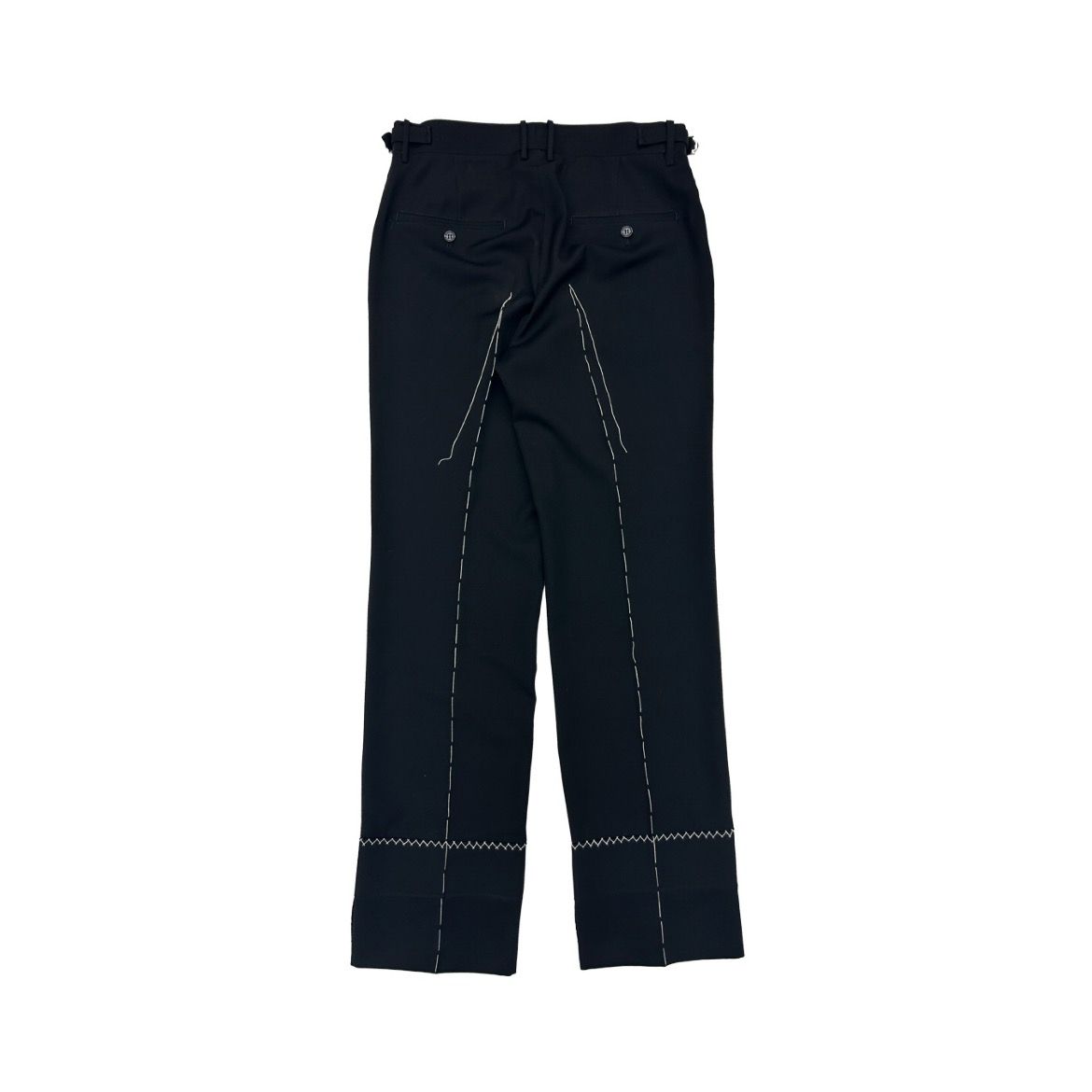【残り一点】"Hand Stitch" Roll Up Straight Slacks