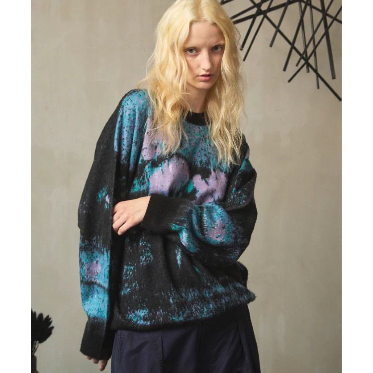 【残り一点】Contemporaryart Jacquard Shaggy Knit L/S