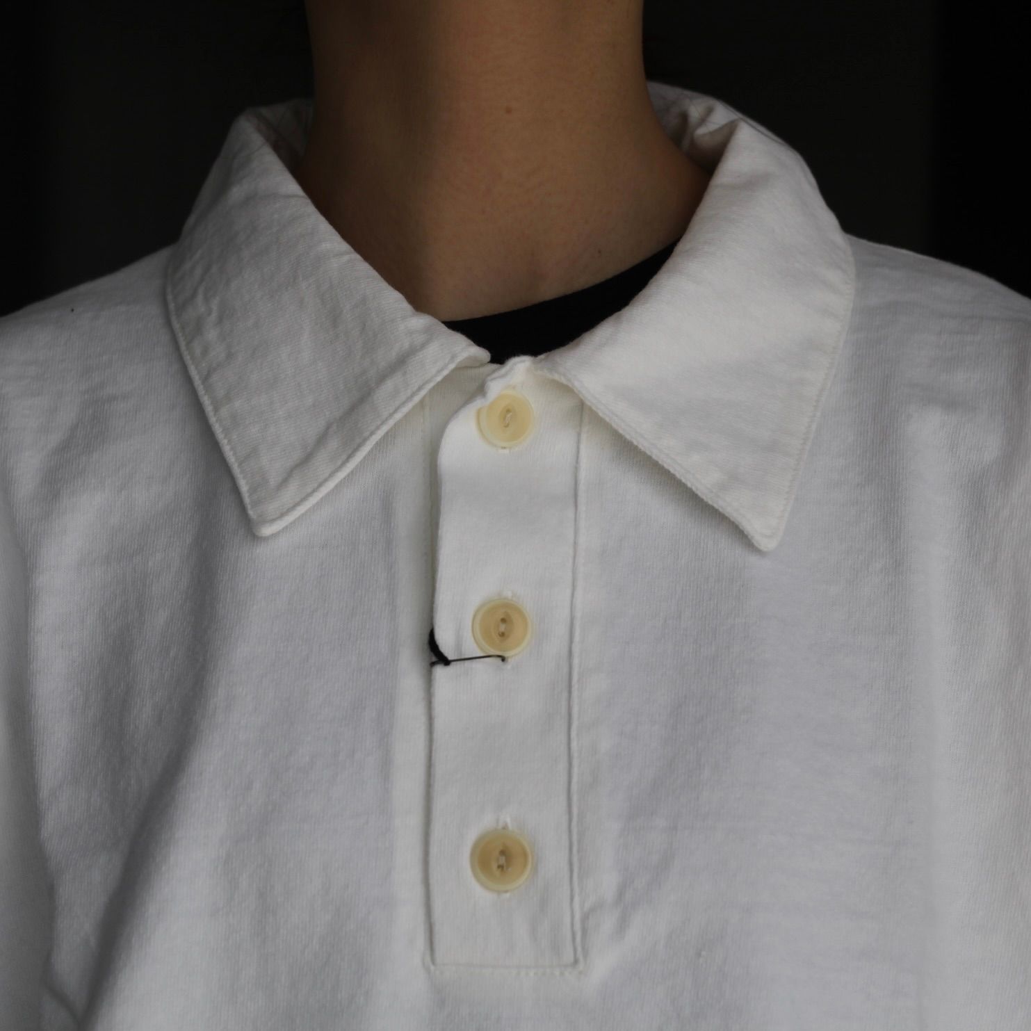 【残り一点】ヘビーコットンガーメントダイL/Sポロシャツ