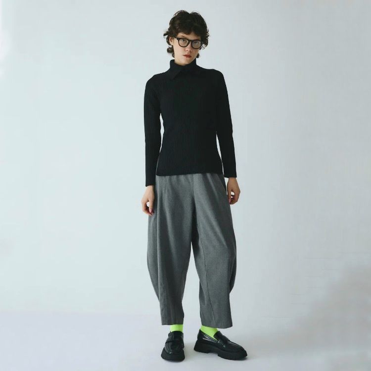 【残り一点】Stand Collar Knit Top