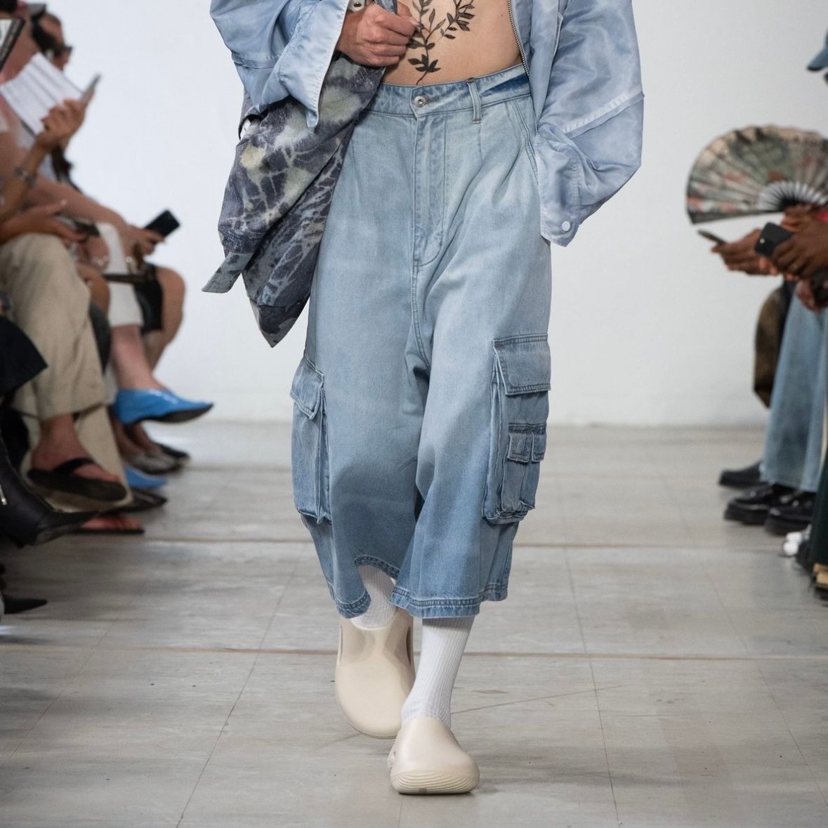 【残り一点】Oversized Mid Length Denim Cargo Trouser