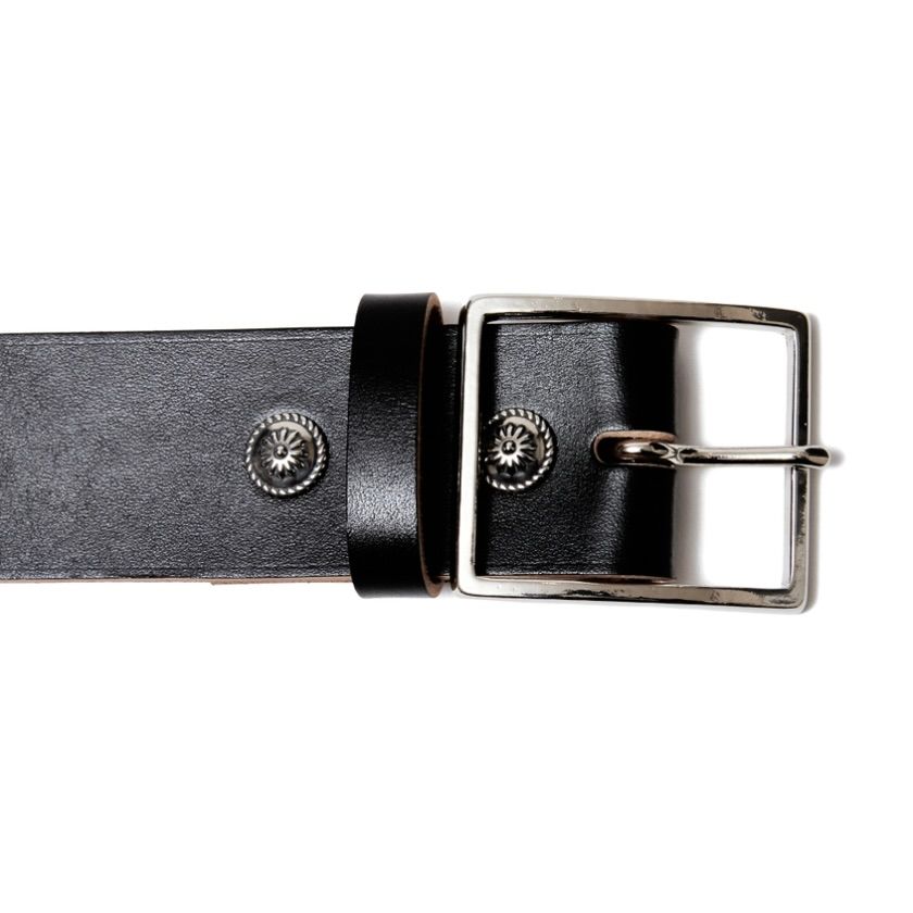 SUGARHILL - 【残り一点】Wide Leather Belt(BLACK×SILVER) | ACRMTSM