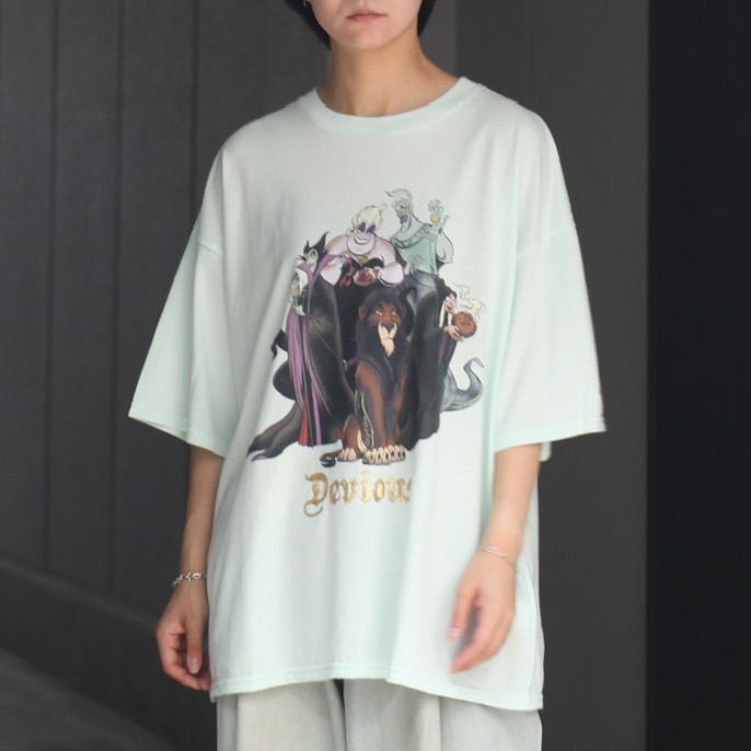 el conductorH - 【残り一点】Disney Spangle Decorated T-shirt