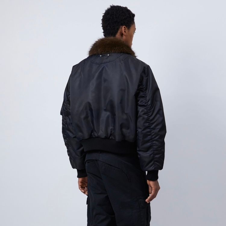 【残り一点】Fur Collar Leather Patch MA-1 Bomber