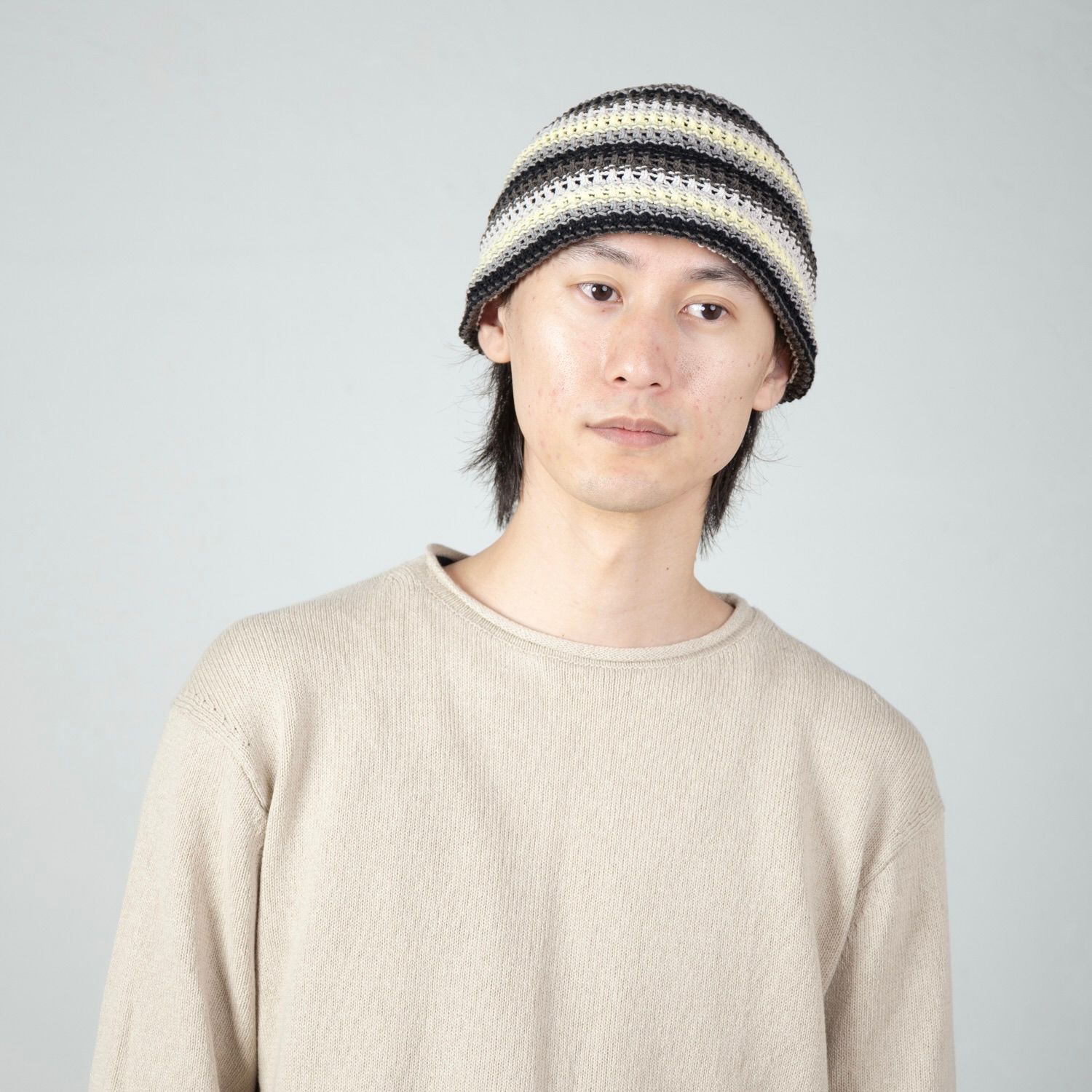 【残り一点】Multi Border Knit Hat
