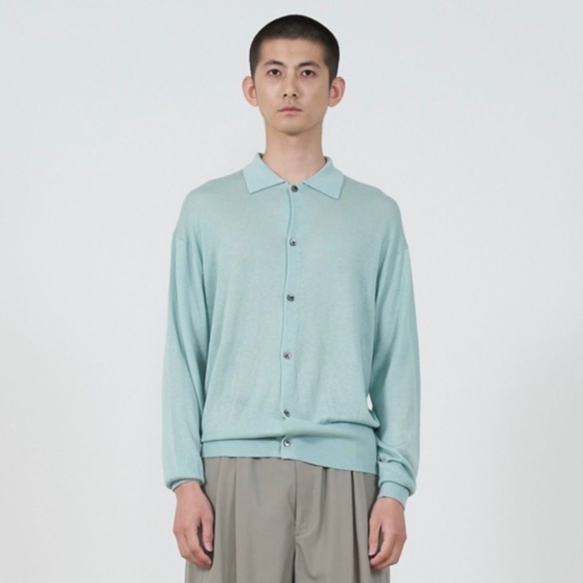 【残り一点】Silk Cashmere Sheer Shirt Cardigan