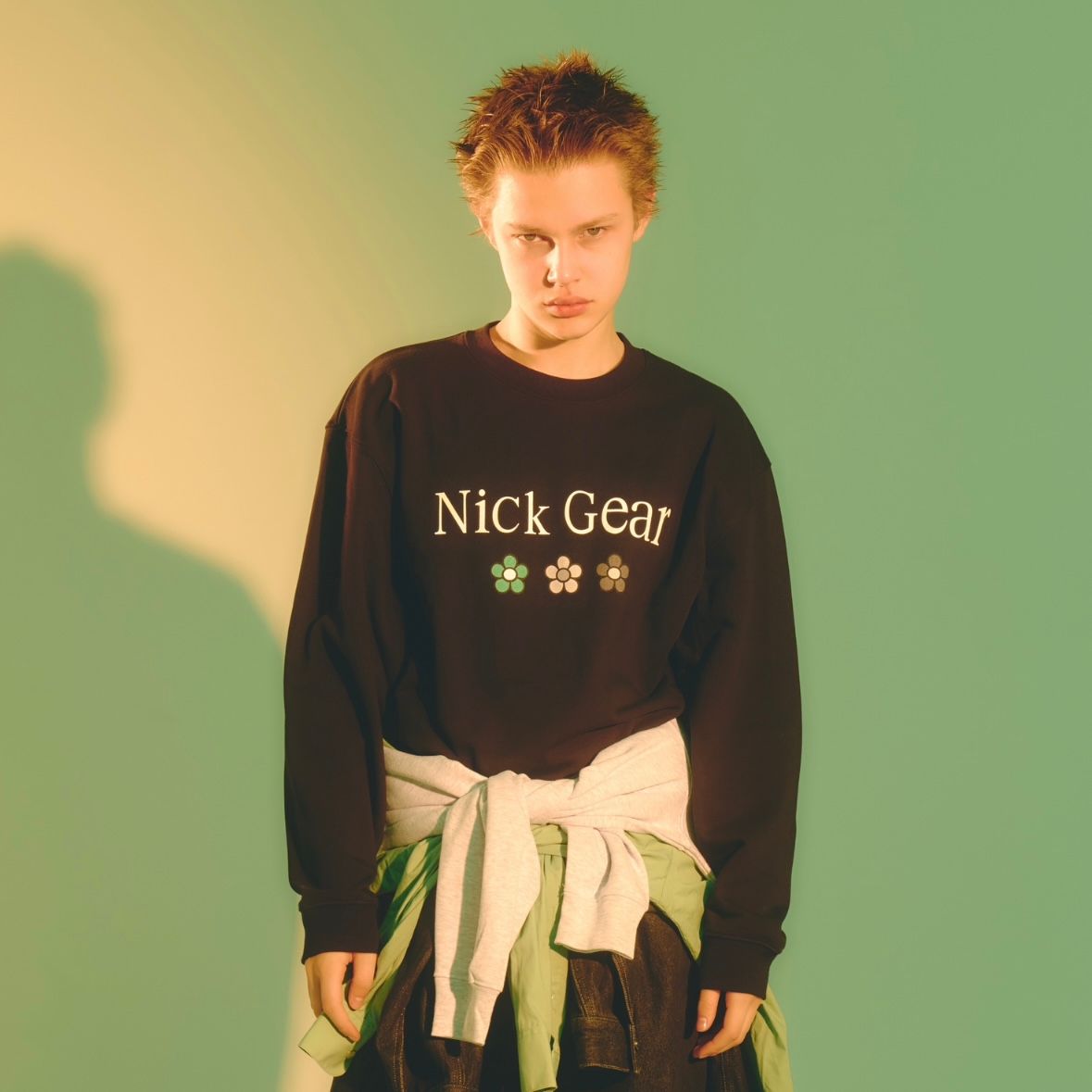 【残り一点】Flower Print Logo Sweat
