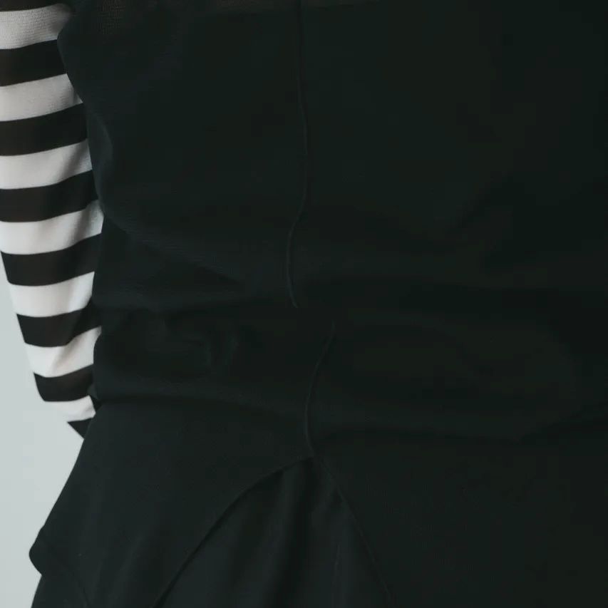 【残り一点】Border Sleeve Mesh Inner Tops