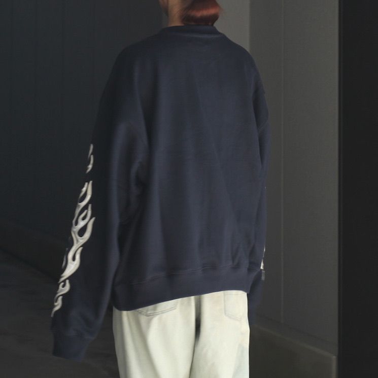【残り一点】Leather Flame Sweatshirt