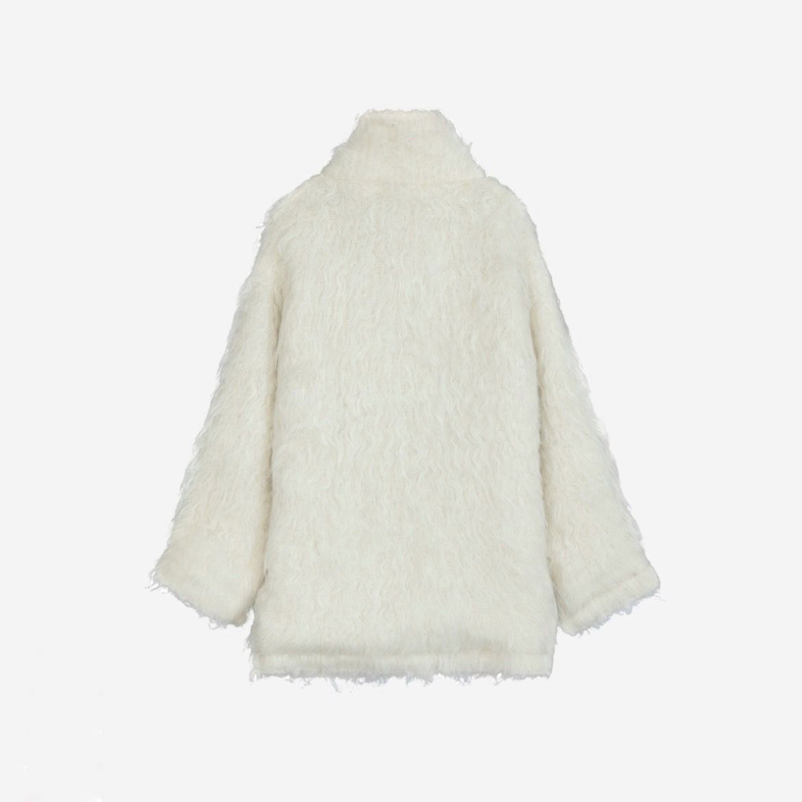 【残り一点】Big Collar Knit Fur Jacket
