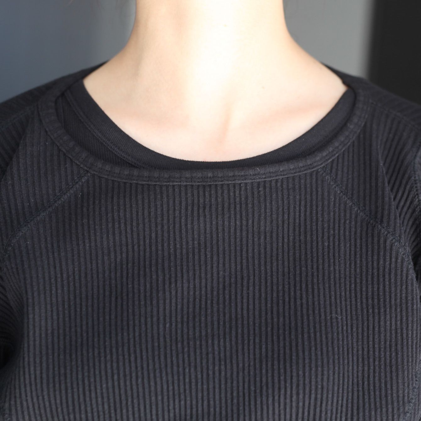 【残りわずか】Panelled Ribbed Long Sleeve T-shirt