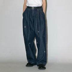 【残り一点】12.5OZワイドデニムパンツ(PRINTED_ONE WASH)