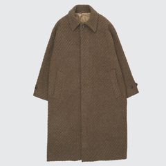 【残り一点】Herringbone Bonding Tweed Big Balmacaan Coat