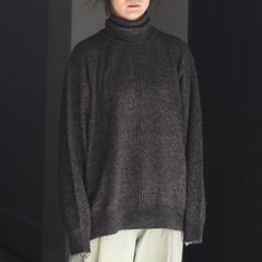 【残りわずか】Wool/Alpaca Knit Loose Turtle Neck PO