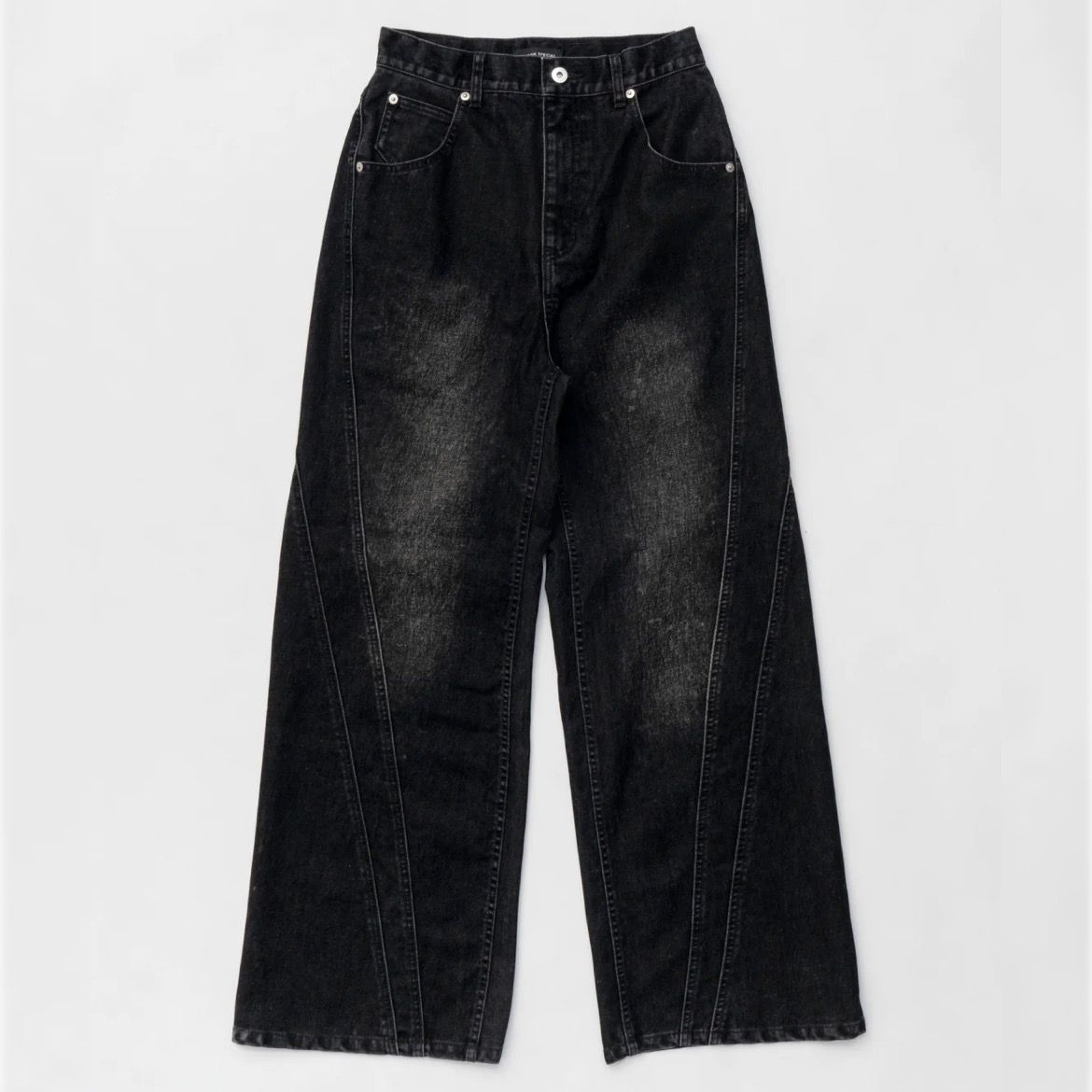 【残り一点】Wide Straight Flocking Denim Pants