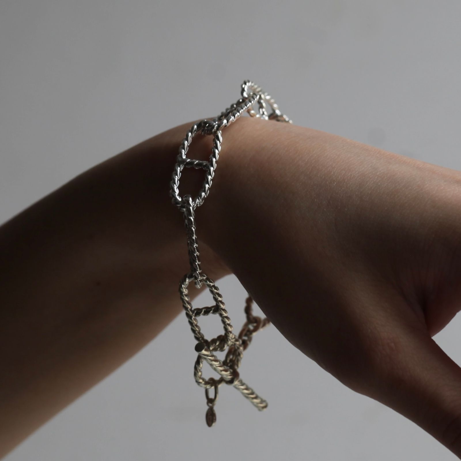 【残り一点】Twist Anchor Chain T-BAR Bracelet LARGE(11mm)