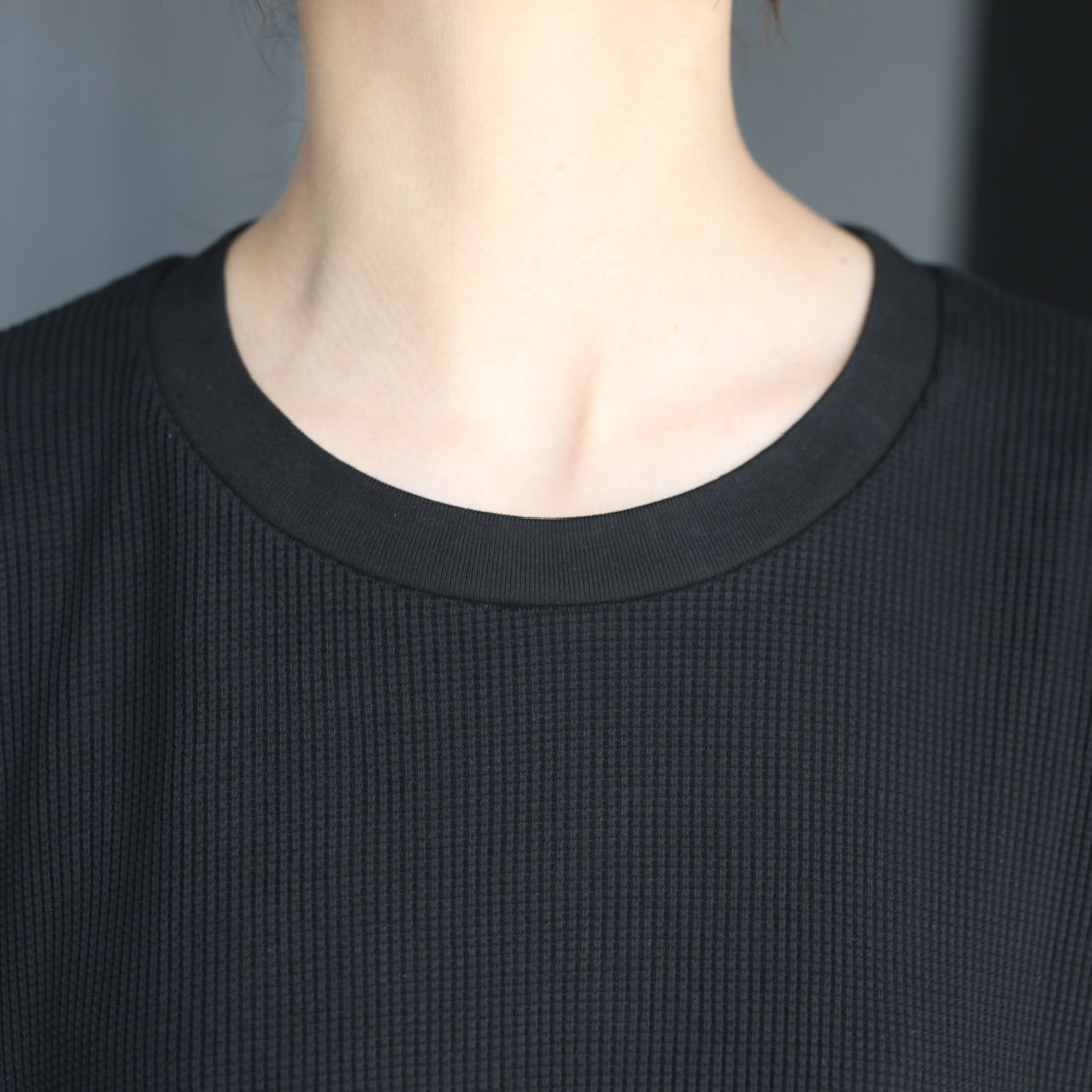 【再販売通知受付可能】18G Heavy Weight Garment Dye L/S Waffle