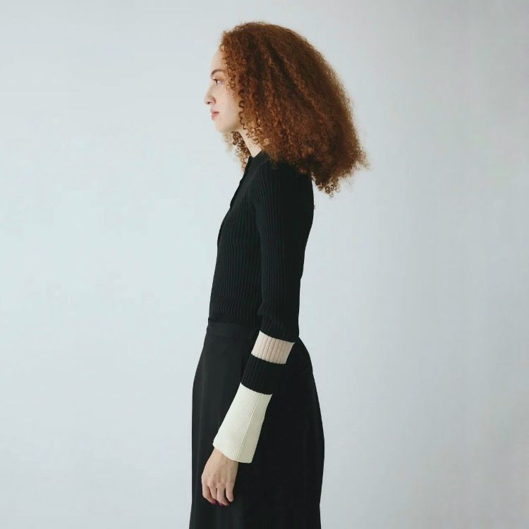 【残り一点】Henley Neck Knit Tops