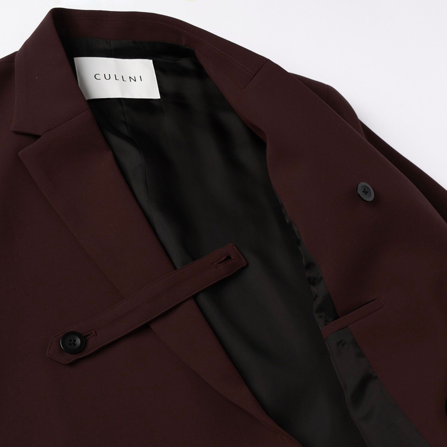 CULLNI ベルト付き ブラック テーラードジャケット 別注〉 DOUBLE ZIP JKT（テーラードジャケット）｜CULLNI
