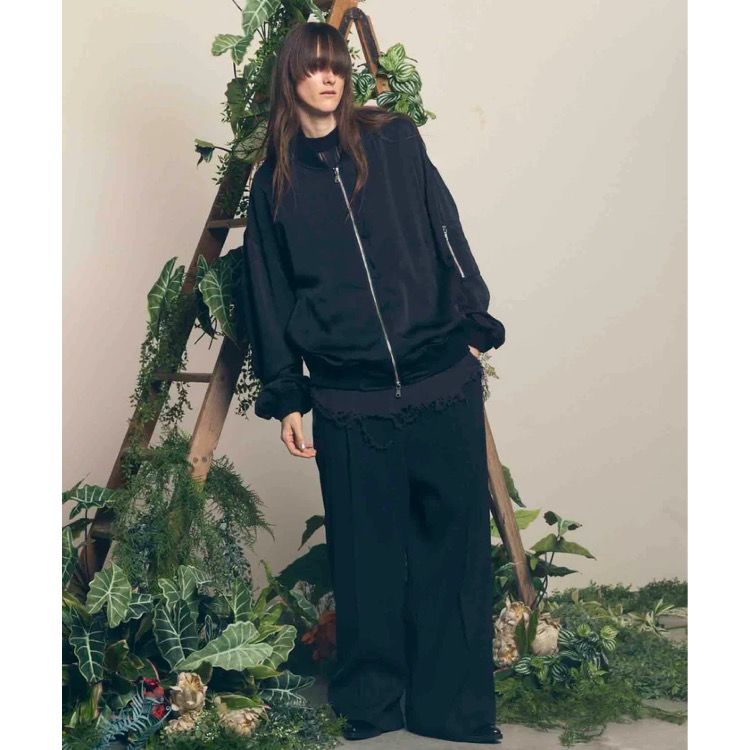 【残り一点】Stretch Satin Prime-Over MA-1 Bomber Jacket