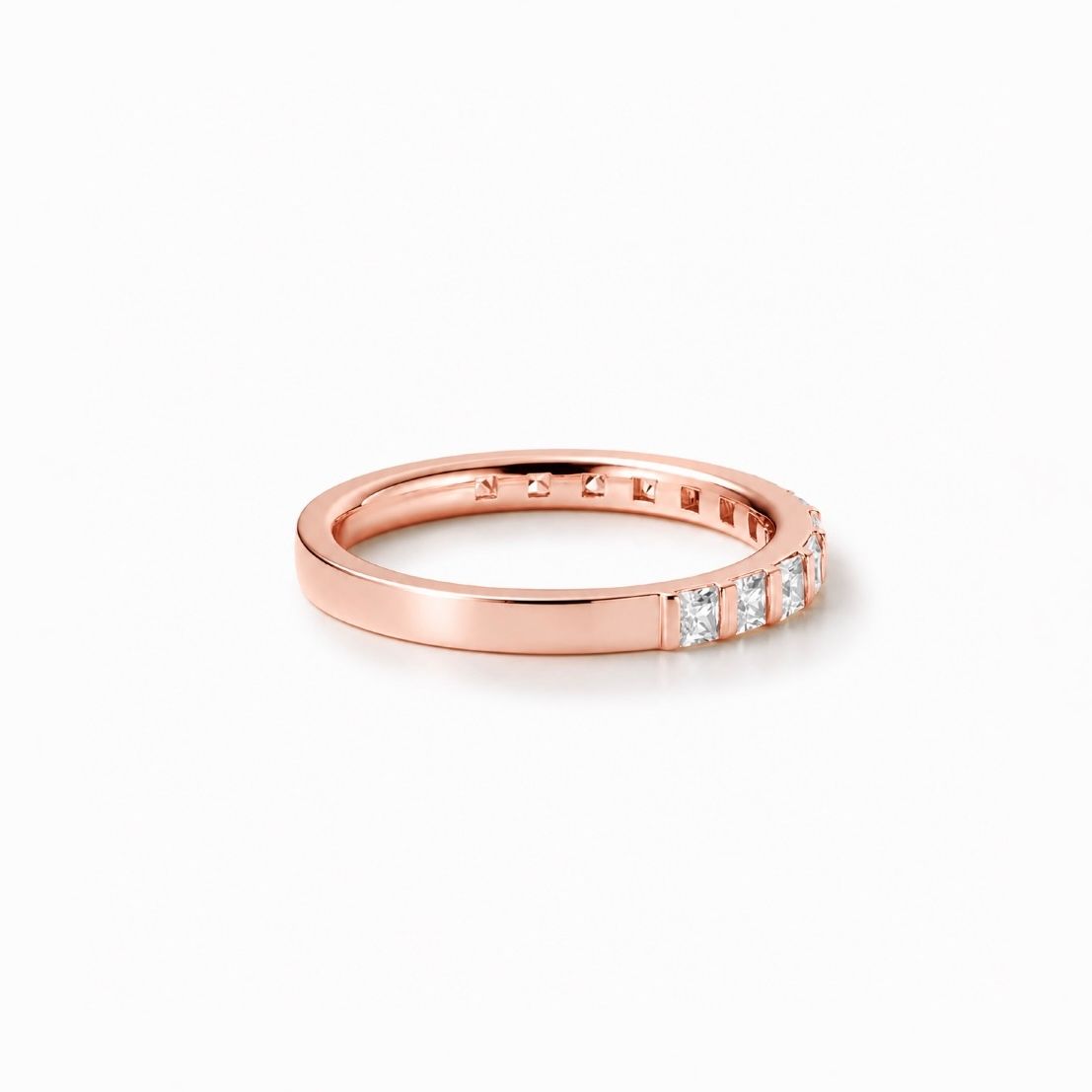 【お取り寄せ注文可能】Square Half Dia Ring(K18 PINK GOLD)