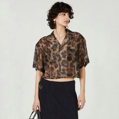 【残り一点】Leopard Print Sheer Shirt
