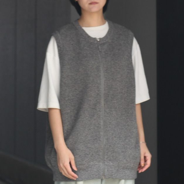 【残りわずか】Moss Stitch Zip Vest
