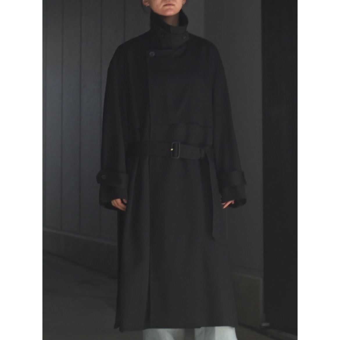 【残り一点】Wool Chino Layered Trench Coat - 1(S)