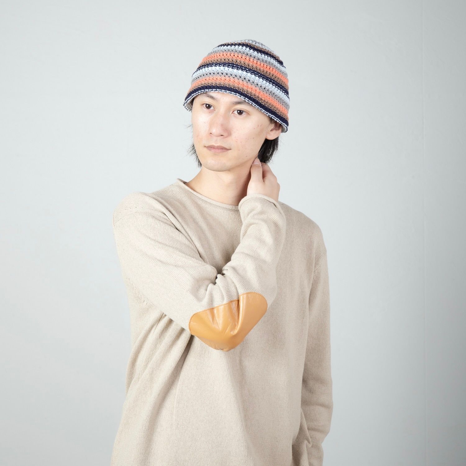 【残り一点】Multi Border Knit Hat