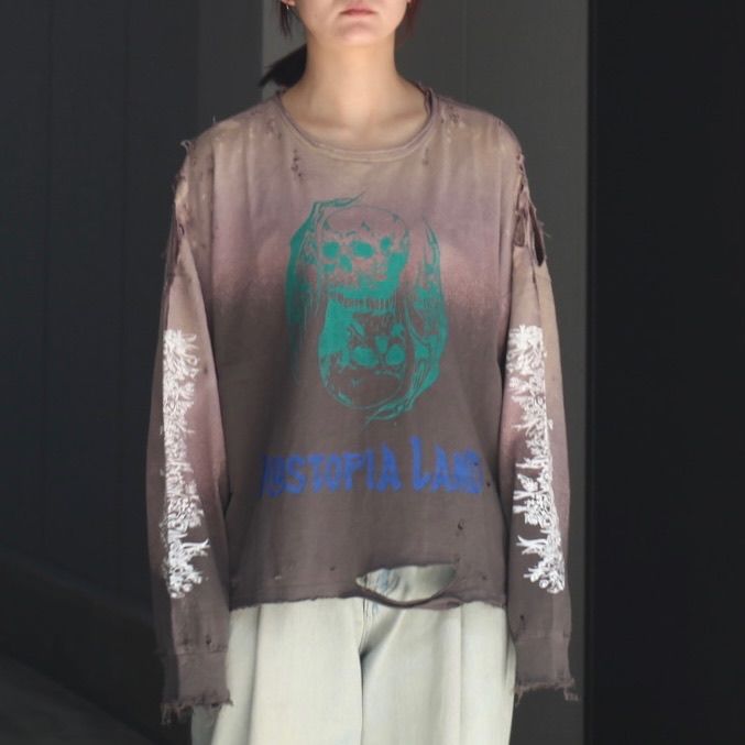 セールTeppei Furuyama コットン長袖カットソー TEPPEI FURUYAMA*JW】別注 TF-23AW-005 ロンT（Tシャツ