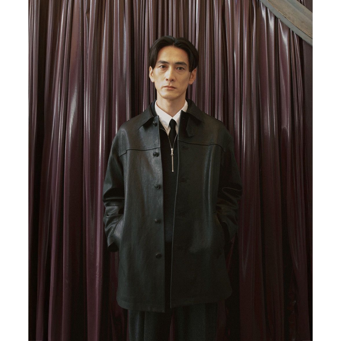 【残り一点】Leather Car Coat