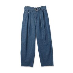 【残り一点】Barrel 1Tuck Wide Denim Pants with Long Belt