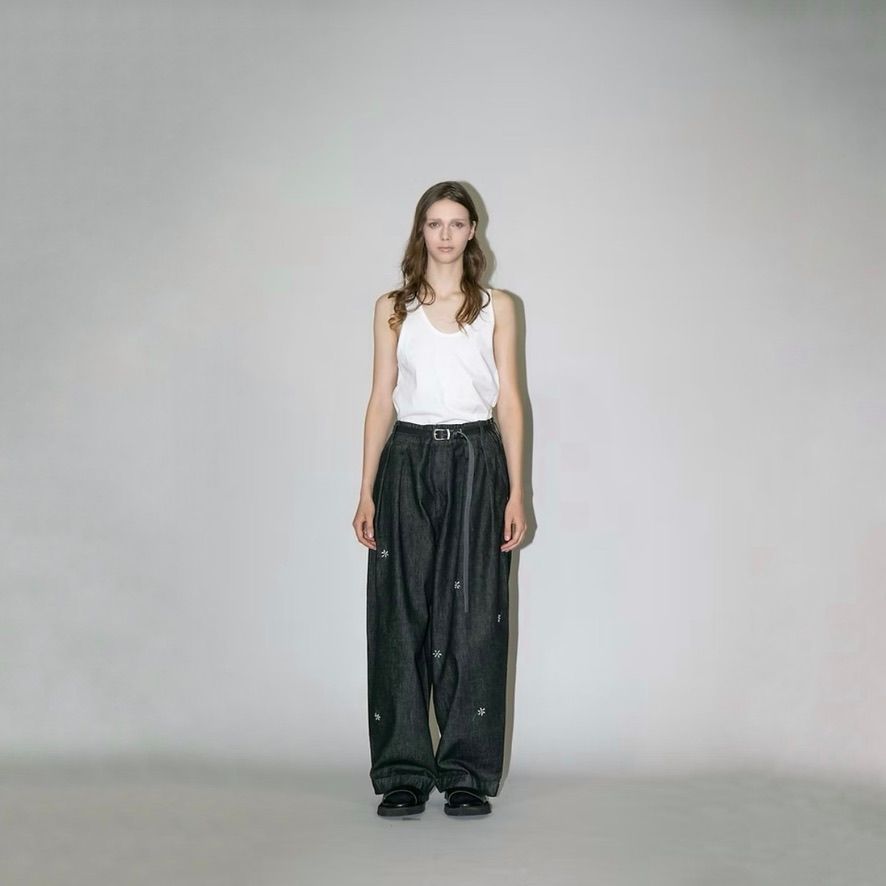 【残り一点】12.5OZワイドデニムパンツ(PRINTED_ONE WASH)